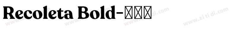 Recoleta Bold字体转换 Recoleta Bold字体转换